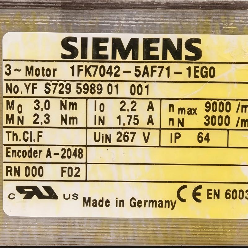 Siemens 1FK7042-5AF71-1EG0 Servo Motor