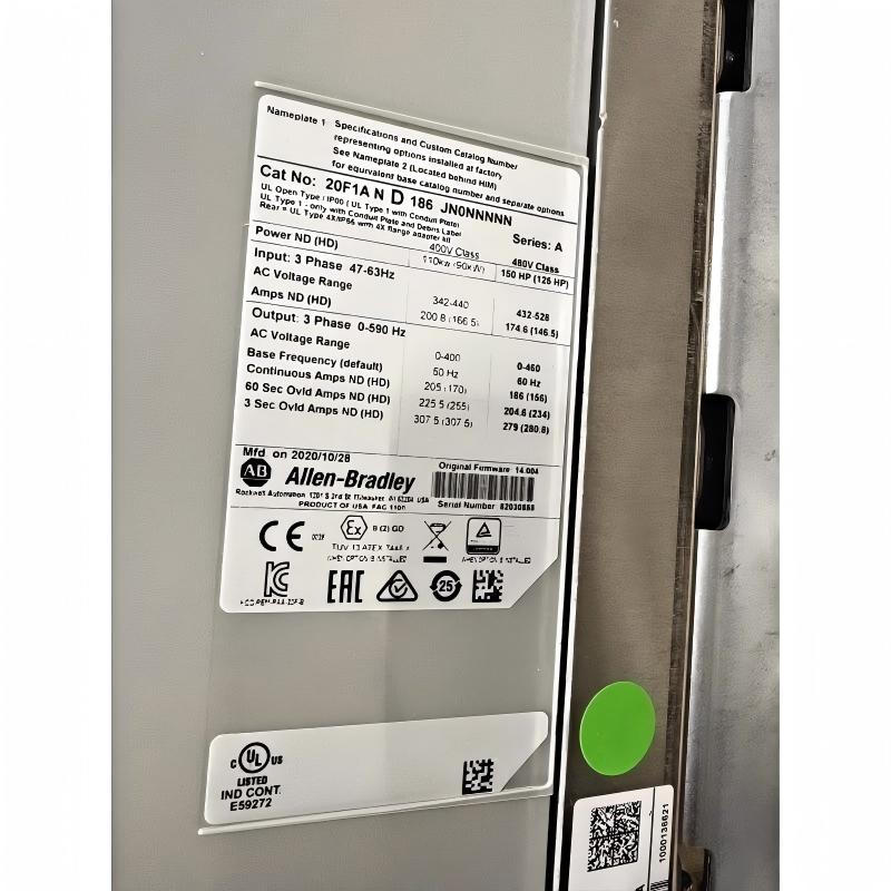 Allen Bradley 20F1AND186JN0NNNNN PowerFlex 753 AC Drive
