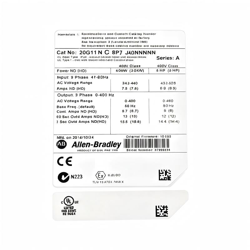 Allen Bradley 20G11NC8P7JA0NNNNN PowerFlex 755 AC Drive
