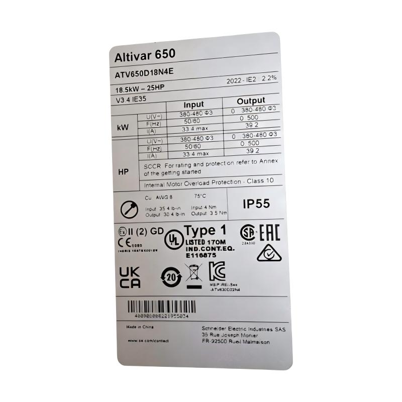 Schneider ATV650D18N4E Variable Speed ​​Drive