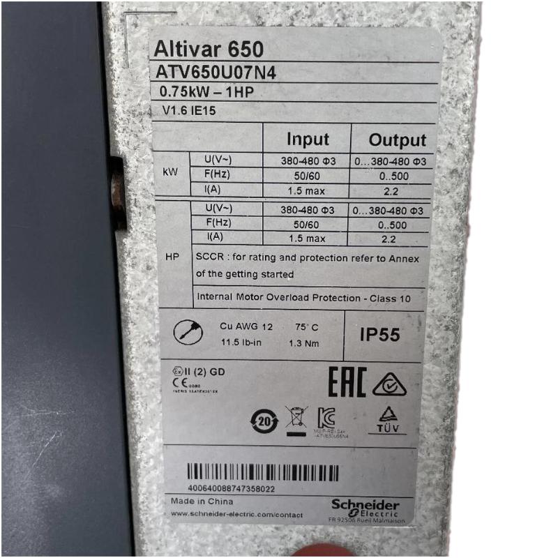 Schneider ATV650U07N4 Variable Speed ​​Drive