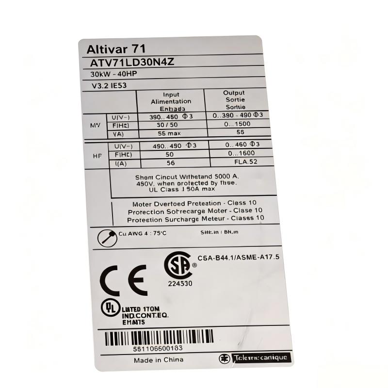 Schneider ATV71LD30N4Z Variable Speed ​​Drive