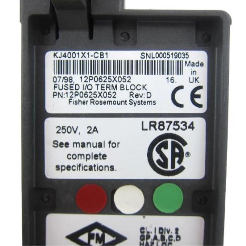 Emerson KJ4001X1-CB1 12P0625X052 Input/Output Terminal Block