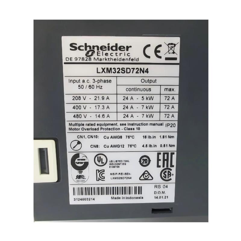 Schneider LXM32SD72N4 Lexium 32 Motion Servo Drive