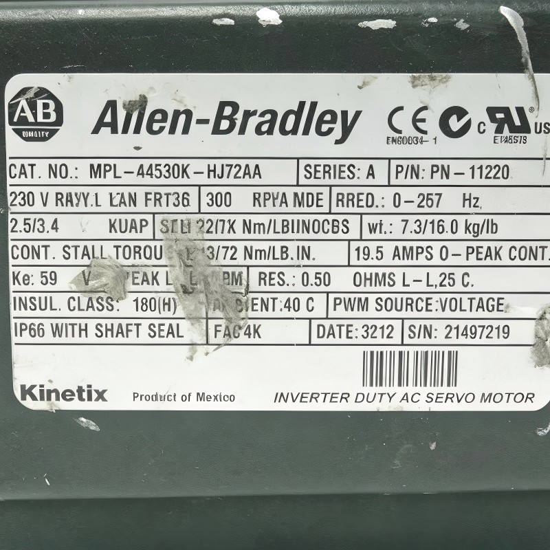 Allen Bradley MPL-A4530K-HJ72AA Servo Motor