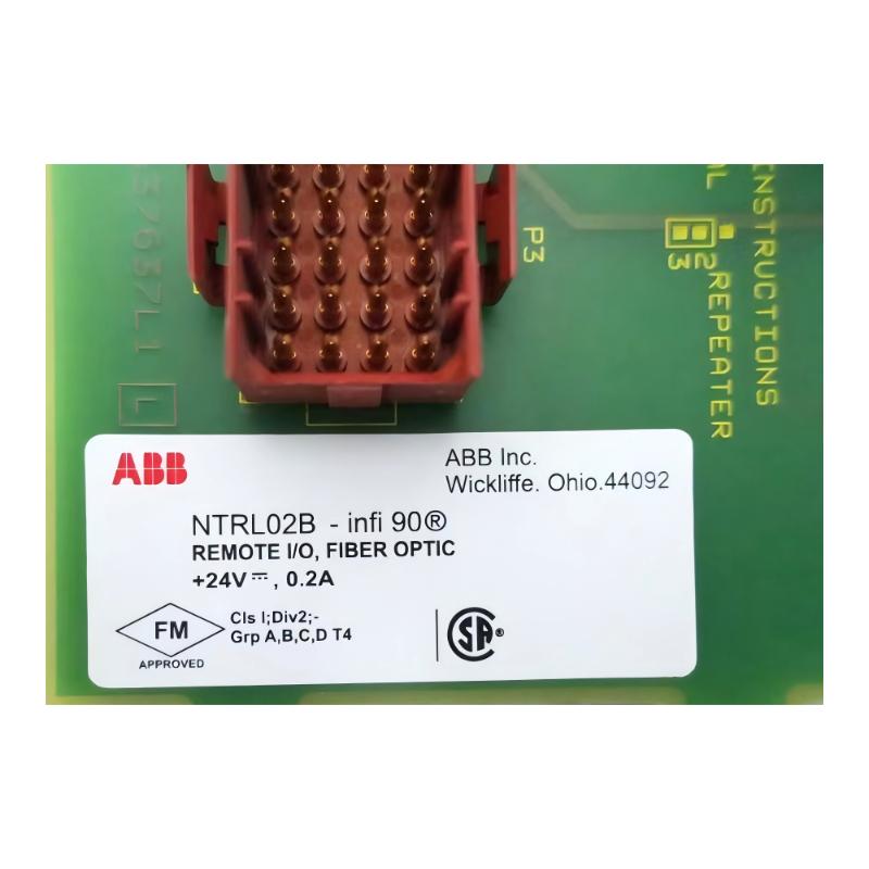 ABB Bailey NTRL02B INFI 90 Fiber Optic Remote I/O Termination Unit