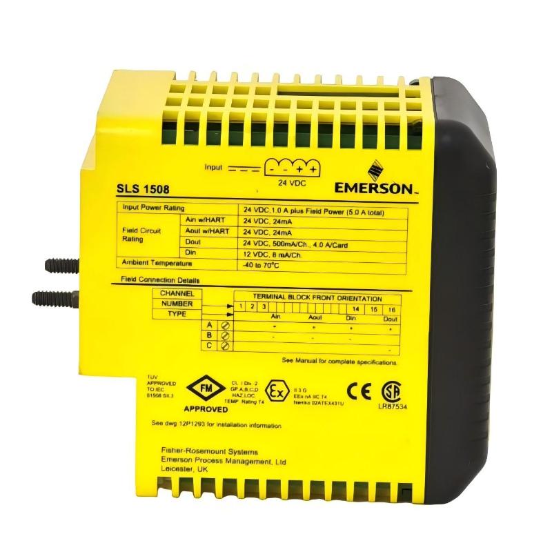Emerson SLS1508 KJ2201X1-BA1+KJ2201X1-HA1 DeltaV SIS Logic Solver