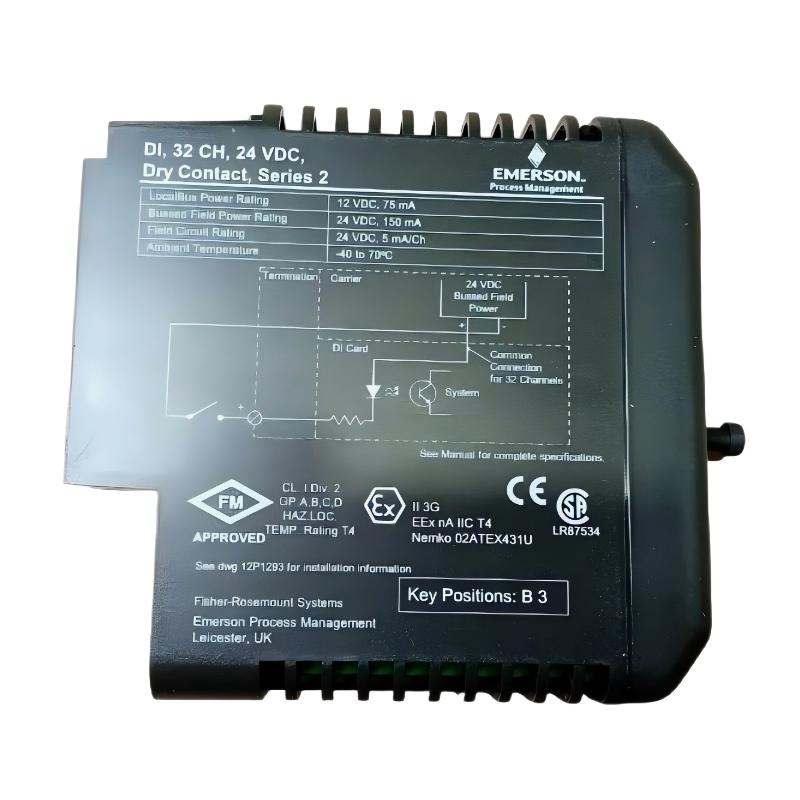 Emerson VE4001S2T2B5 Discrete Input Card with 40-Pin Grounding Terminal Block
