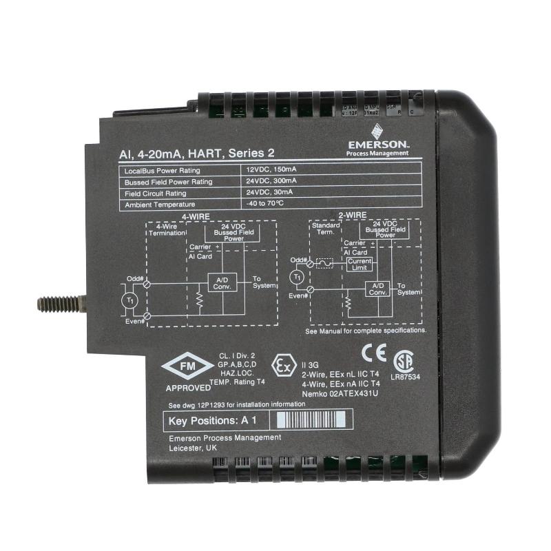Emerson VE4003S2B1 KJ3222X1-BA1 DeltaV M-Series Standard I/O Termination Block