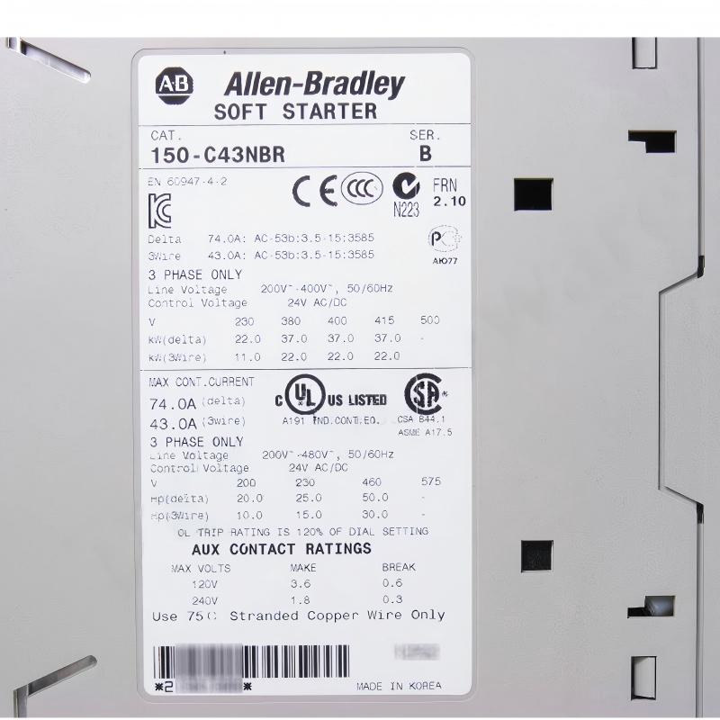 Allen Bradley 150-C43NBR SMC-3 Smart Motor Controller