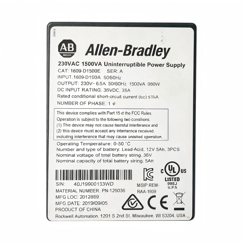 Allen Bradley 1609-D1500E Uninterruptible Power Supply