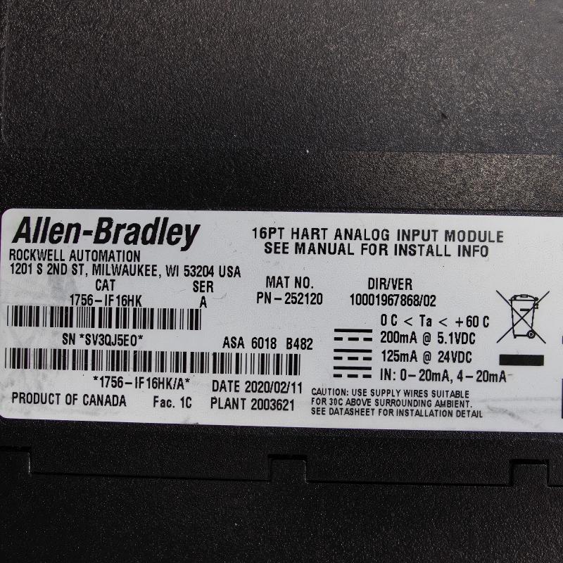 Allen Bradley 1756-IF16HK ControlLogix Analog Input Module