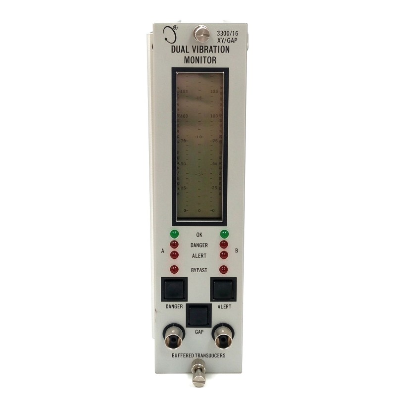 Bently Nevada 3300/16-11-01-02-00-02-00 XY/Gap Dual Vibration Monitor
