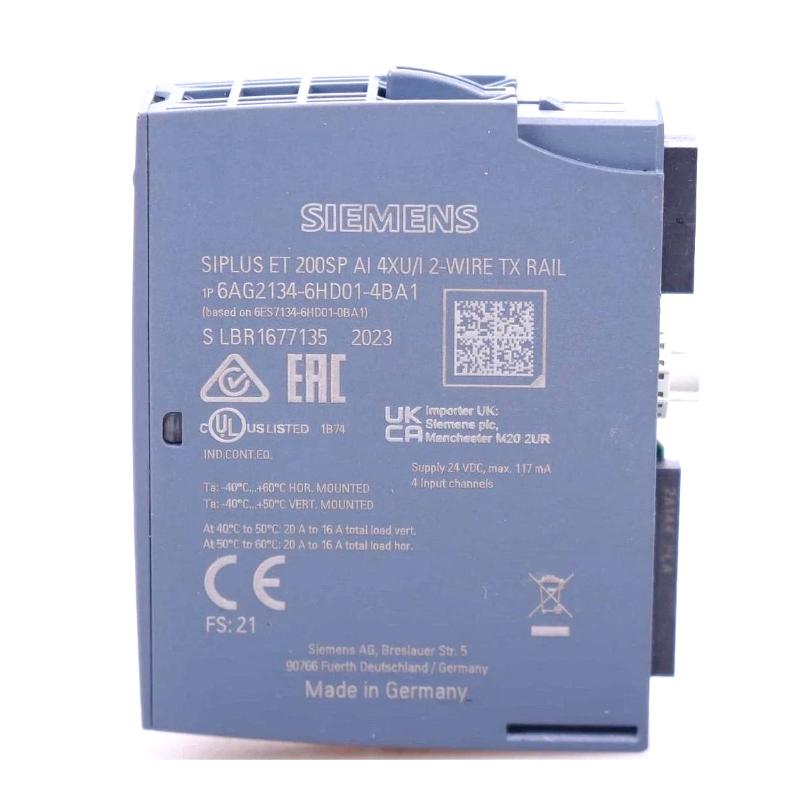Siemens 6AG2134-6HD01-4BA1 SIPLUS ET 200SP Analog Input Module