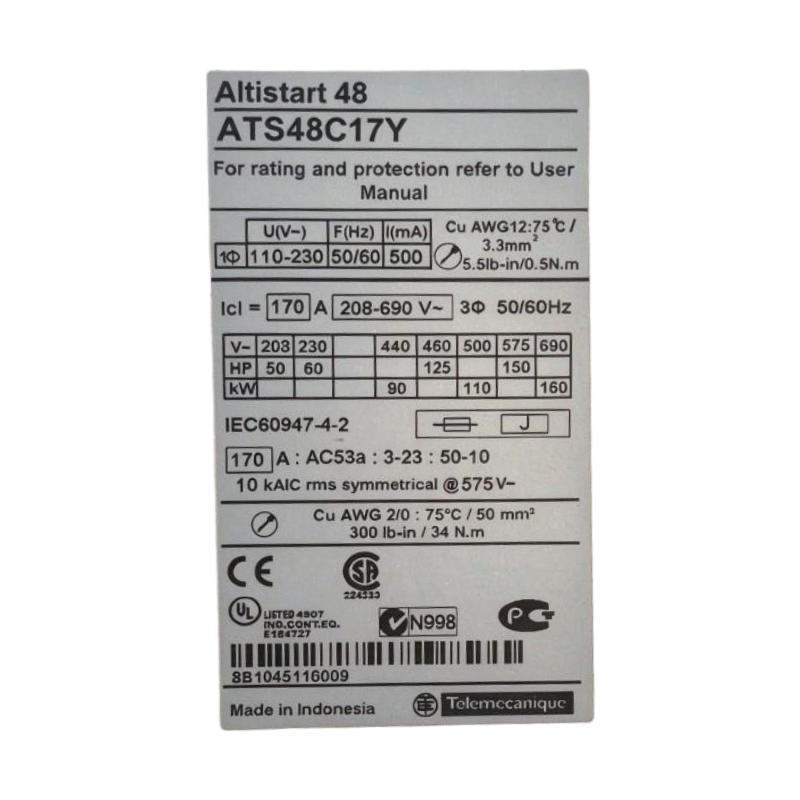 Schneider ATS48C17Y Soft Starter