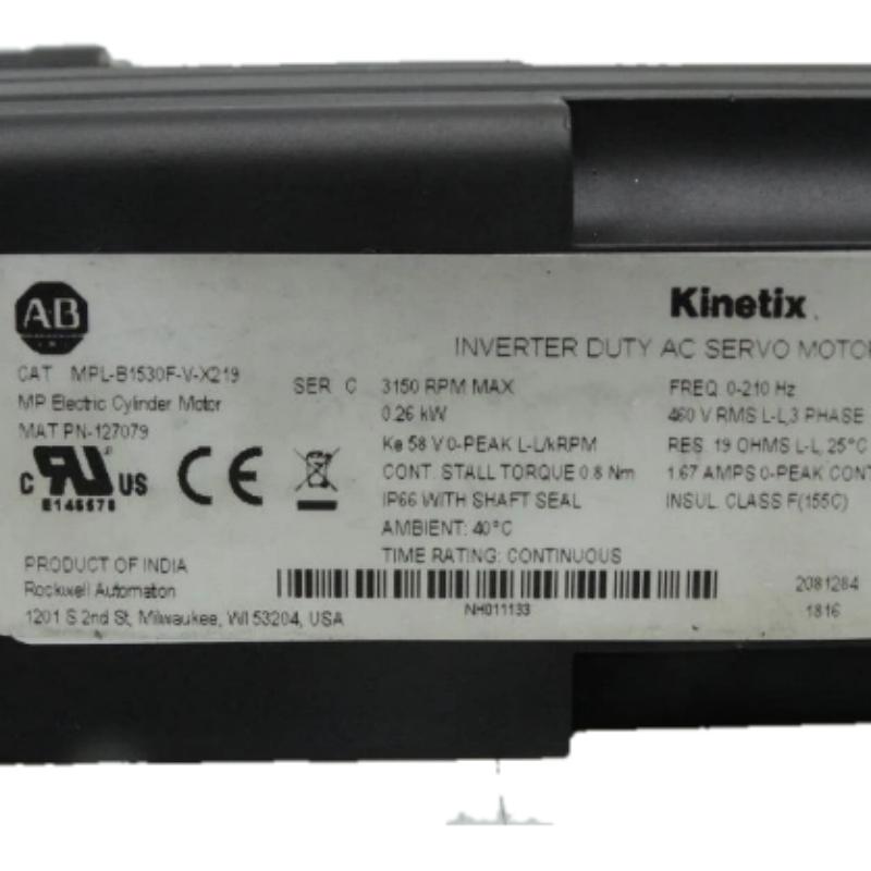 Allen Bradley MPL-B1530U-EJ72AA Low-Inertia Brushless Servo Motors Product