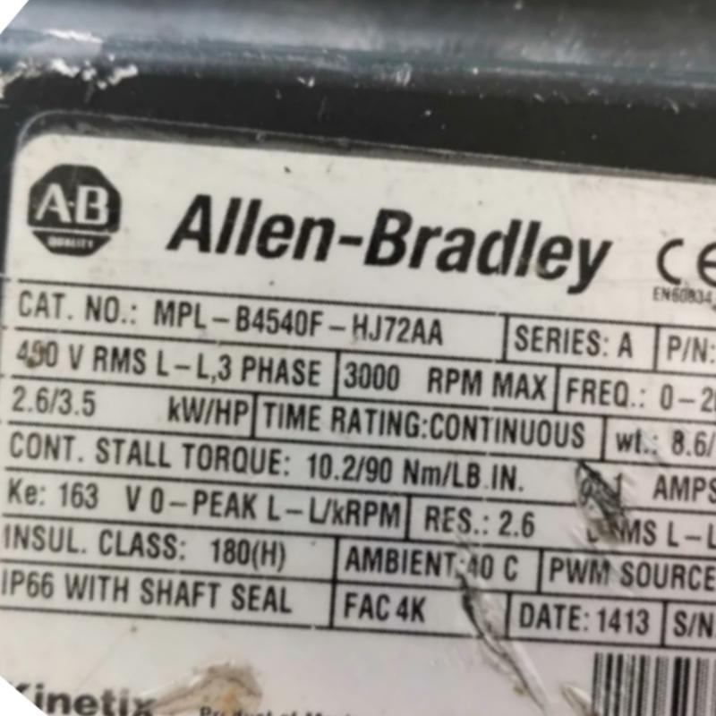 Allen Bradley MPL-B4540F-HJ72AA Low-Inertia Brushless Servo Motors Product