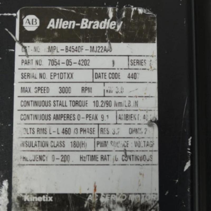 Allen Bradley MPL-B4540F-MJ22AA Low-Inertia Brushless Servo Motors Product